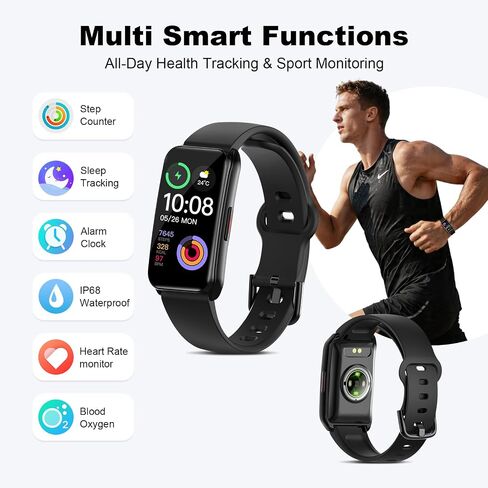 Choiknbo Fitness Tracker Watch with 24/7 Heart Rate, Blood Oxygen, Sleep Monitor, Activity Trackers with Step Counter Calorie Pedometer Watch for Women Men, IP68 Waterproof in Kuwait