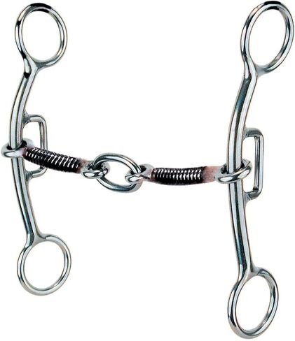 Reinsman 732 Sharon Camarillo Plus Touch Stage B Bit | 3-Piece Sweet Iron 5 1/2" Lifesaver Mouth, 6 1/2" Cheeks, Gag Action, Quick Link Curb | Transitional Horse Training Bit in Kuwait