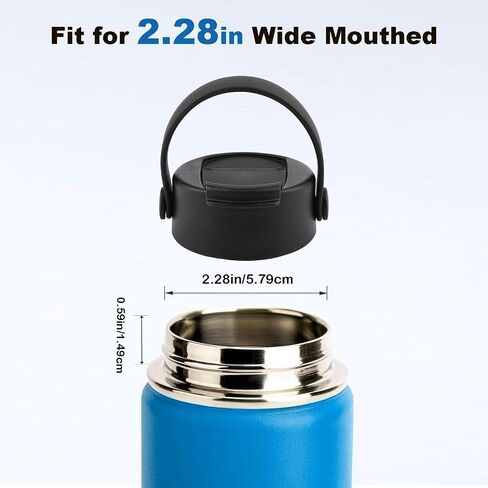 Flip Lid with Flexible Handle for Hydro Flask 12 16 18 20 32 40 64 oz Wide Mouth Water Bottles, Leak-Proof lid,Replacement Lids for 2.28" Wide Mouth Sport Bottles Water Bottle Accessories in Kuwait
