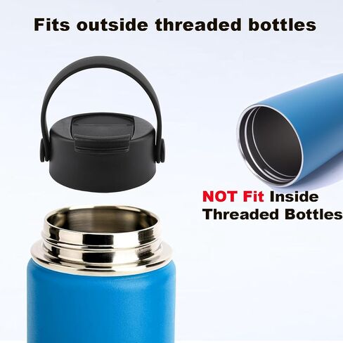 Flip Lid with Flexible Handle for Hydro Flask 12 16 18 20 32 40 64 oz Wide Mouth Water Bottles, Leak-Proof lid,Replacement Lids for 2.28" Wide Mouth Sport Bottles Water Bottle Accessories in Kuwait