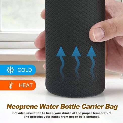 Water Bottle Carrier Bag, Neoprene Insulated Water Bottle Sleeve Tumbler Cup Holder Bag in Kuwait