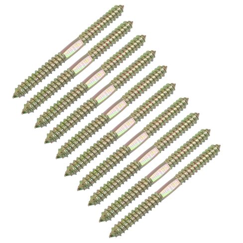 20Pcs 8x70mm Hanger Bolts, Double Ended Self-Tapping Thread Wood to Wood Dowel Screws Double Ended Screw Dowels Hanger for Furniture in Saudi Arabia