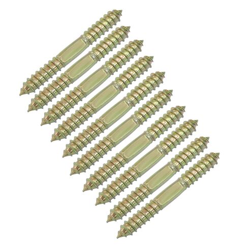 20Pcs 8x70mm Hanger Bolts, Double Ended Self-Tapping Thread Wood to Wood Dowel Screws Double Ended Screw Dowels Hanger for Furniture in Saudi Arabia