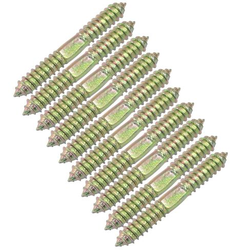 20Pcs 8x70mm Hanger Bolts, Double Ended Self-Tapping Thread Wood to Wood Dowel Screws Double Ended Screw Dowels Hanger for Furniture in Saudi Arabia