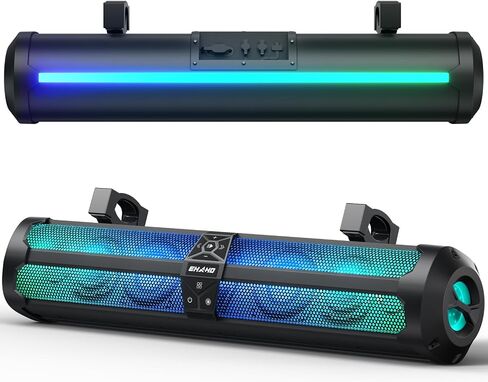 Rumble-X Series UTV Sound Bar, 8-Speaker Metal ATV Soundbar Bluetooth w/Broadcast Party Mode & Music Sync Multicolor, Golf Cart Sound Bar Compatible with Polaris RZR Can-Am, for 1"- 2" Roll Cage in Saudi Arabia