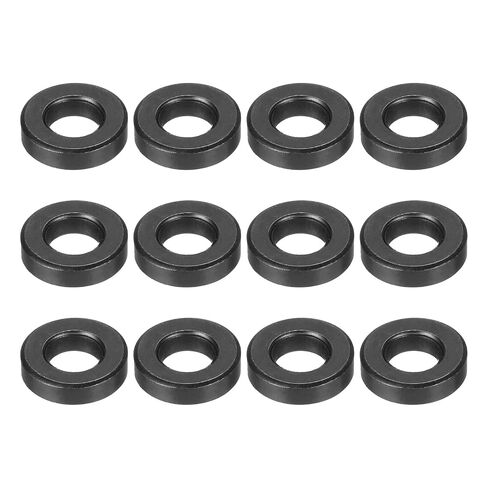 MECCANIXITY 12pcs Black Flat Washer for M18 Screw, Steel Metal Washers 18mm ID 40mm OD 8mm Length for Industrial, Screws Bolts in Kuwait