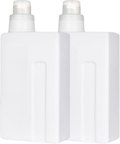 Zerodeko 2-Pack Refillable Laundry Bottles 33Oz Leakproof Empty Detergent Containers with Caps for Home and Travel Durable Reusable Storage for Liquid Detergent and Softener in Kuwait