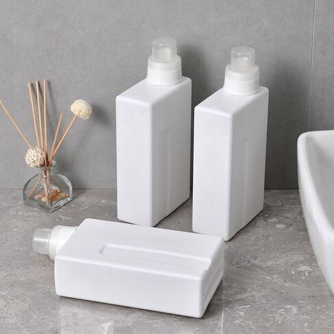 Zerodeko 2-Pack Refillable Laundry Bottles 33Oz Leakproof Empty Detergent Containers with Caps for Home and Travel Durable Reusable Storage for Liquid Detergent and Softener in Kuwait