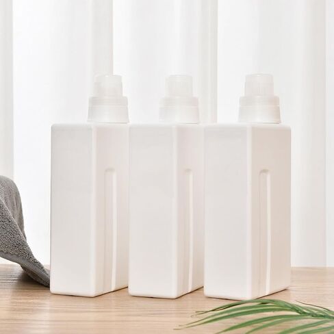 Zerodeko 2-Pack Refillable Laundry Bottles 33Oz Leakproof Empty Detergent Containers with Caps for Home and Travel Durable Reusable Storage for Liquid Detergent and Softener in Kuwait
