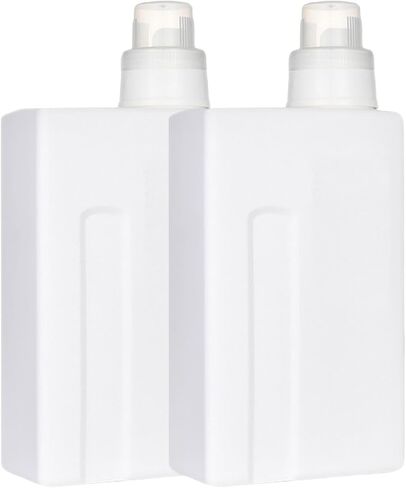 Zerodeko 2-Pack Refillable Laundry Bottles 33Oz Leakproof Empty Detergent Containers with Caps for Home and Travel Durable Reusable Storage for Liquid Detergent and Softener in Kuwait