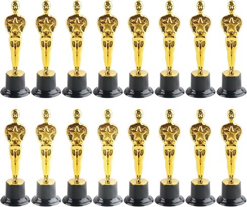 16 Pcs 6 Inch Gold Award Trophies Plastic Award Statues Trophy Figurines for Party Favors Recognition Awards Competitions School Rewards in Kuwait