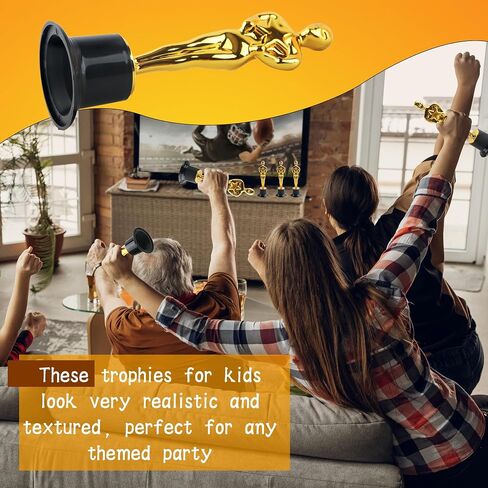 16 Pcs 6 Inch Gold Award Trophies Plastic Award Statues Trophy Figurines for Party Favors Recognition Awards Competitions School Rewards in Kuwait