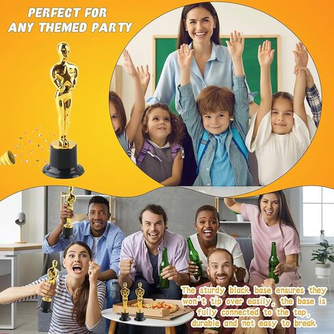 16 Pcs 6 Inch Gold Award Trophies Plastic Award Statues Trophy Figurines for Party Favors Recognition Awards Competitions School Rewards in Kuwait