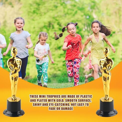 16 Pcs 6 Inch Gold Award Trophies Plastic Award Statues Trophy Figurines for Party Favors Recognition Awards Competitions School Rewards in Kuwait