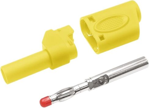Stackable Safe 4mm Banana Plug Solder/Assembly Welding-free Connector for Multimeter(Yellow,3PCS) in Kuwait