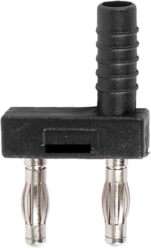 Pure copper Black 4mm banana plug short circuit plug 2 revolution 1 mother spacing 14mm short connector socket(1red 1black) in Kuwait