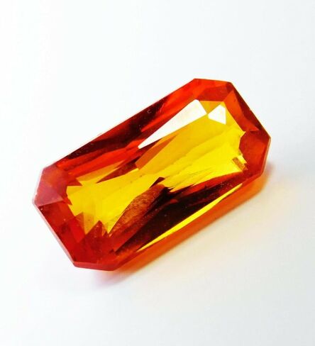 9.10 Ct Emerald Cut Natural Orange Sapphire CERTIFIED Loose Gemstone Ring Size in Saudi Arabia