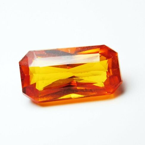 9.10 Ct Emerald Cut Natural Orange Sapphire CERTIFIED Loose Gemstone Ring Size in Saudi Arabia