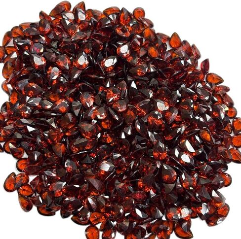 7x5 mm 12 Ct Lot Certified Natural Beautiful Fire Orange Sapphire Pear Cut Gems in Kuwait
