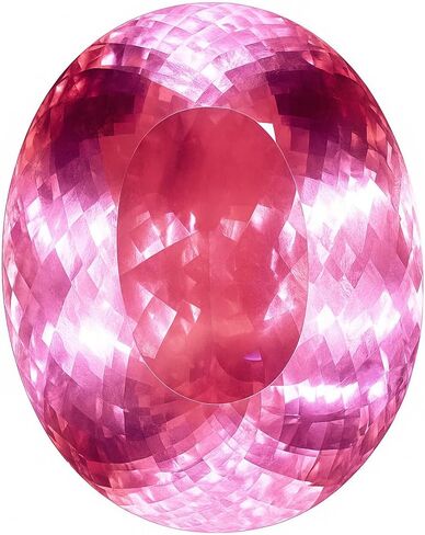A+ Quality CERTIFIED 10 Ct Natural Pink Sapphire Oval Cut Gemstone Free Gift in Kuwait