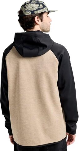 Burton, Crown Weatherproof Pullover Fleece Hoodie - Men's, Summit Taupe Heather/True Black, L in Kuwait