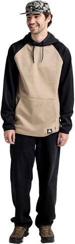 Burton, Crown Weatherproof Pullover Fleece Hoodie - Men's, Summit Taupe Heather/True Black, L in Kuwait