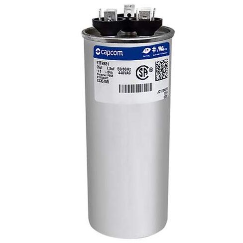 Genteq Dual Capacitor Round - 35 + 7.5 uF MFD x 440 VAC Fits Trane CPT01248 / CPT-1248 in Kuwait