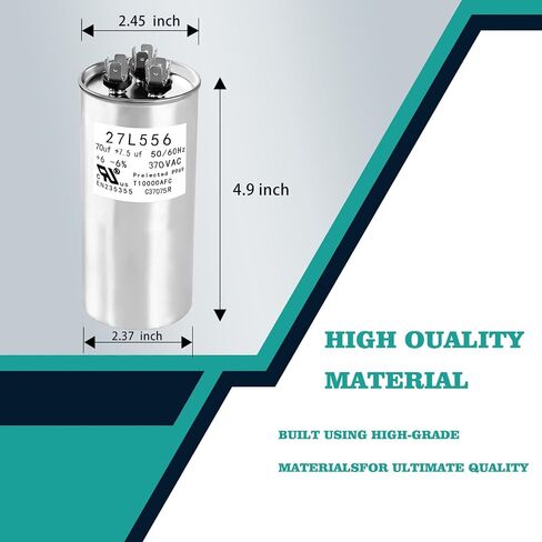 27L556BZ3 Capacitor 70+7.5UF 370VAC Helps Motor Start Stably Explosion-Proof in Kuwait