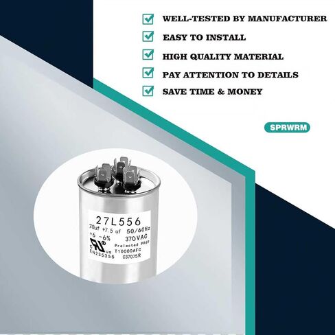 27L556BZ3 Capacitor 70+7.5UF 370VAC Helps Motor Start Stably Explosion-Proof in Kuwait