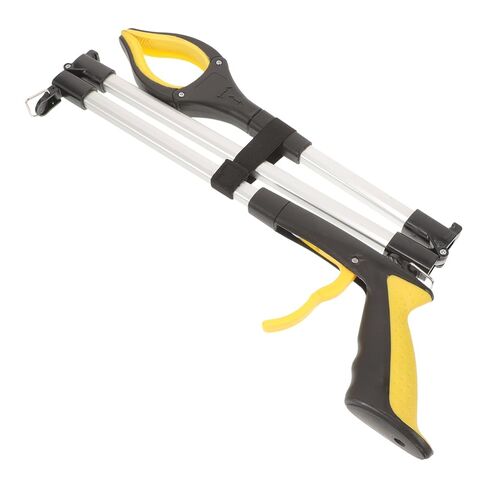 Foldable Trash Picker Grabber Tool, Yellow 3-fold Long Handle Litter Grabber for Outdoor Trash Pickup and Sanitation Cleaning in Kuwait