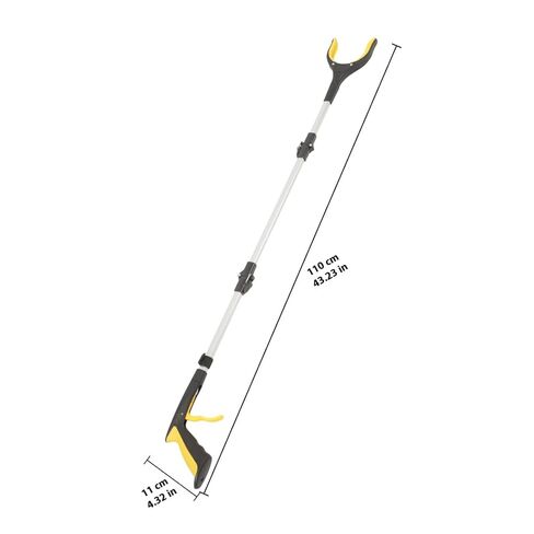 Foldable Trash Picker Grabber Tool, Yellow 3-fold Long Handle Litter Grabber for Outdoor Trash Pickup and Sanitation Cleaning in Kuwait
