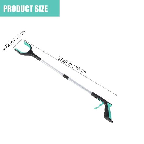 INOOMP Foldable Trash Picker Grabber Tool, Lightweight Reusable Garbage Clamp with Long Reach, Portable Green Trash Pickup Tool for Outdoor Cleaning and Sanitation in Kuwait