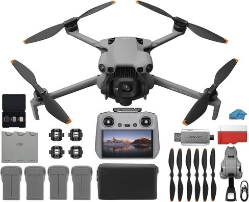 طائرة بدون طيار DJI Mini 5 Pro Fly More Combo Plus مع وحدة تحكم RC 2 (مع شاشة) طائرة بدون طيار قابلة للطي مع فيديو 4K، وقت طيران 52 دقيقة، حزمة 4 بطاريات مع بطاقة ذاكرة 128 جيجابايت + مجموعة تجريبية in Kuwait
