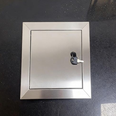 Stainless Steel Access Door with Lock & Key - Durable Access Panel for Drywall, Plumbing, Electrical - Sizes: 6x6, 8x8, 14x14, 18x18, 24x24, 24x36, 28x36 Inch,50x85 cm (20x34 in) in Kuwait