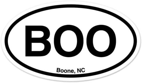 ملصق نافذة السيارة البيضاوي من الفينيل من Boo Boone NC North Carolina مقاس 3 بوصة × 2 بوصة in Kuwait