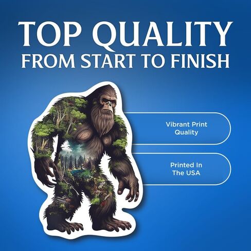 (عبوتان) ملصقات Bigfoot - ملصقات Forest Cool Big Foot - 5 بوصات على الجانب الأطول - للسيارة والشاحنات وسيارات الدفع الرباعي - ملصقات فينيل سهلة التقشير واللصق - صنع في الولايات المتحدة الأمريكية - BMCS0120 in Kuwait