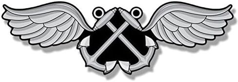 Navy Aviation Rating AB Boatswains Mate Shaped Sticker (Naval Wings (5 x 1.5 inch) USN Licensed in Saudi Arabia