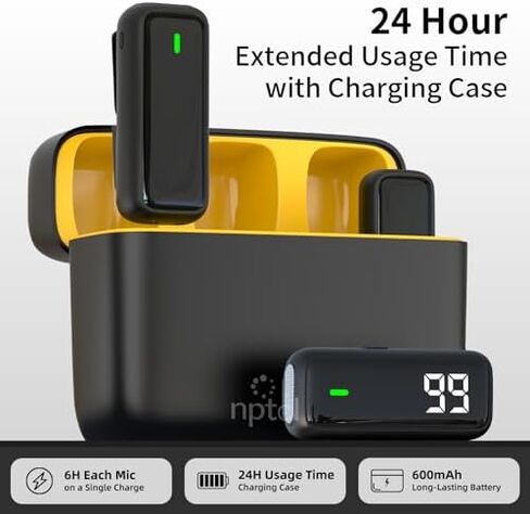 ميكروفون لاسلكي NPTCL لهاتف iPhone Android وSefie Light للهاتف، مجموعة أدوات إنشاء المحتوى للبث المباشر لمدونات الفيديو in Kuwait
