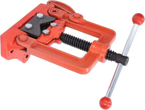 gernie Forged Pipe Vise, Pipe Vice Bench Yoke Vise, Heavy Duty Threader Pipe Plumbing Vise for 2inch Pipes, Cast Iron Pipe Vise for Plumbers, Mechanic, for Cutting and Threading Pipes in Saudi Arabia