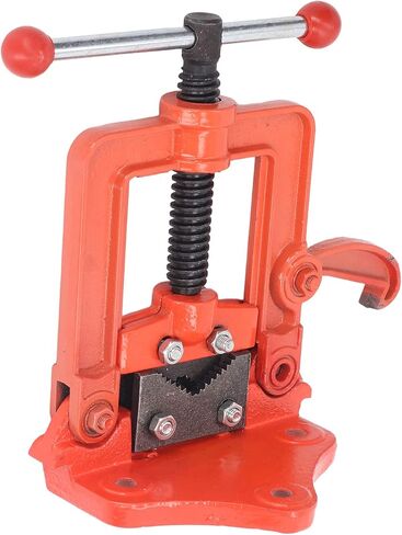 gernie Forged Pipe Vise, Pipe Vice Bench Yoke Vise, Heavy Duty Threader Pipe Plumbing Vise for 2inch Pipes, Cast Iron Pipe Vise for Plumbers, Mechanic, for Cutting and Threading Pipes in Saudi Arabia