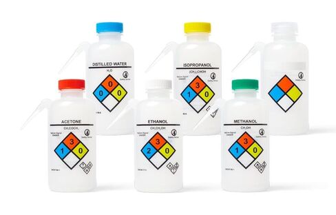 United Scientific™ UniSafe™ Leakproof Printed Distilled Water Wash Bottles, Unitary, LDPE, 500 mL | Pack of 6 in Kuwait