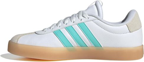 حذاء رياضة Adidas Women's VL Court 3.0 ، White/Flash Aqua/Alumina ، 8 in Kuwait