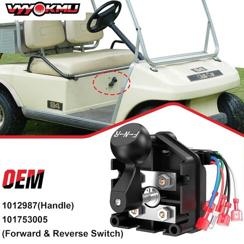 Club Car DS 48V Forward Reverse Switch with Handle, Golf Cart 48 Volt Forward and Reverse Switch for Club Car DS 1996-Up and Tempo 2018-Up, FWD REV Switch Assembly OEM# 101753005 1012987 in Kuwait