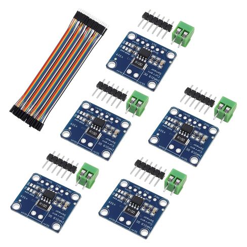 5PCS INA219 I2C Bi-Directional DC Current Sensor Module, 0-26V Bus Voltage Sensing 3V-5V Working Voltage Power Monitor Breakout Board with 40 pcs 10 cm Male to Female Connector Wires in Kuwait