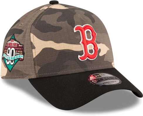 New Era Boston Red Sox 9FORTY Camo Crown 90th Anniversary Snapback Cap, Adjustable Hat in Kuwait