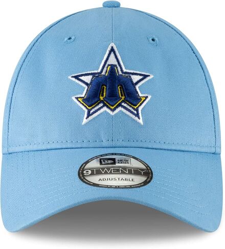 قبعة New Era Seattle Mariners Cooperstown Collection باللون الأزرق الفاتح 9Twenty قابلة للتعديل، مقاس واحد in Kuwait