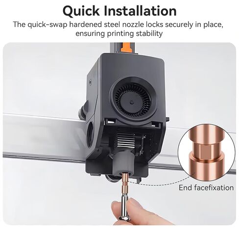 ترقية Kobra 3 Max Hotend، استبدال الطارد المعدني بالكامل مع فوهات فولاذية صلبة سريعة التبديل 0.4/0.6/0.8 مم وغطاء سيليكون متوافق مع طابعة Anycubic Kobra 3 Max/Combo ثلاثية الأبعاد in Kuwait