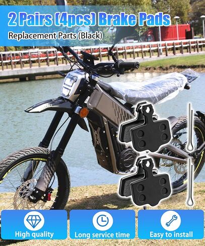 زوجان من قطع غيار وسادات الفرامل تناسب Rad Power RadCity 5 Plus/RadRover 6 Plus، Lectric XP Trike / 3.0/4، Vanmoof S5/A5، MoonCool TK1، مستوى SRAM/AVID Elixir، SWFT Zip/BMX in Kuwait