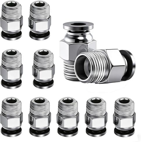 10 قطعة PC4-M10 تركيبات هوائية، موصلات أنبوب PTFE 4 مم للطابعات ثلاثية الأبعاد. in Kuwait