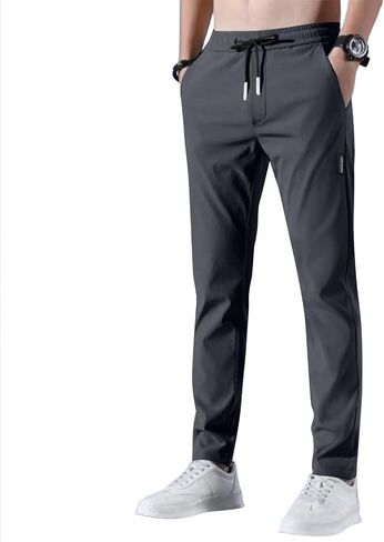 سروال رجالي للمشي لمسافات طويلة خفيف الوزن رياضي للركض Sweatpants الصالة الرياضية الجري سريع الجفاف مع جيوب in Kuwait